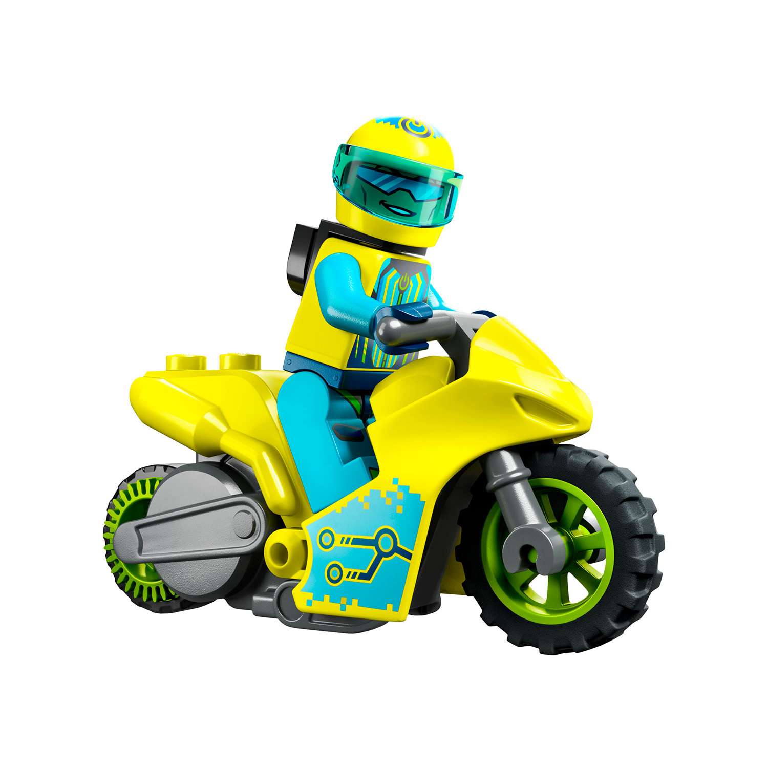 Конструктор детский LEGO City Stuntz Трюковый кибер-мотоцикл 60358 - фото 8