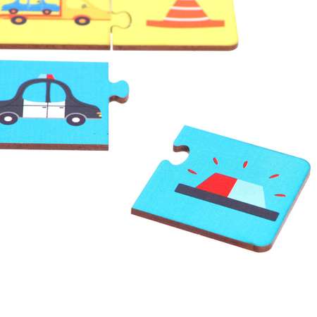 Игровой набор Лесная мастерская Обучающий «Всё что едет и летит» умные пазлыцепочки + картонная книга