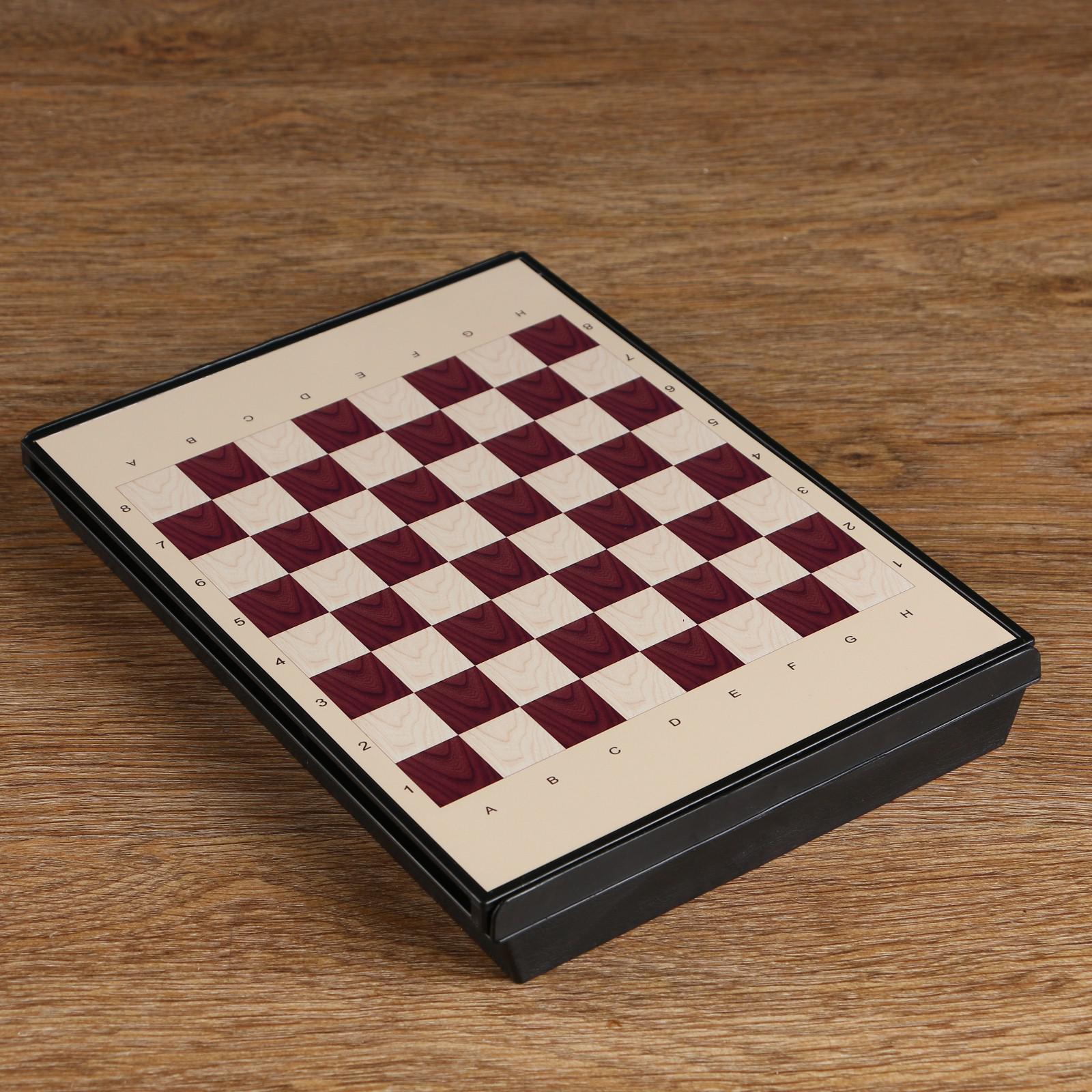 Шахматы Sima-Land магнитные с ящиком 24х18 см - фото 5