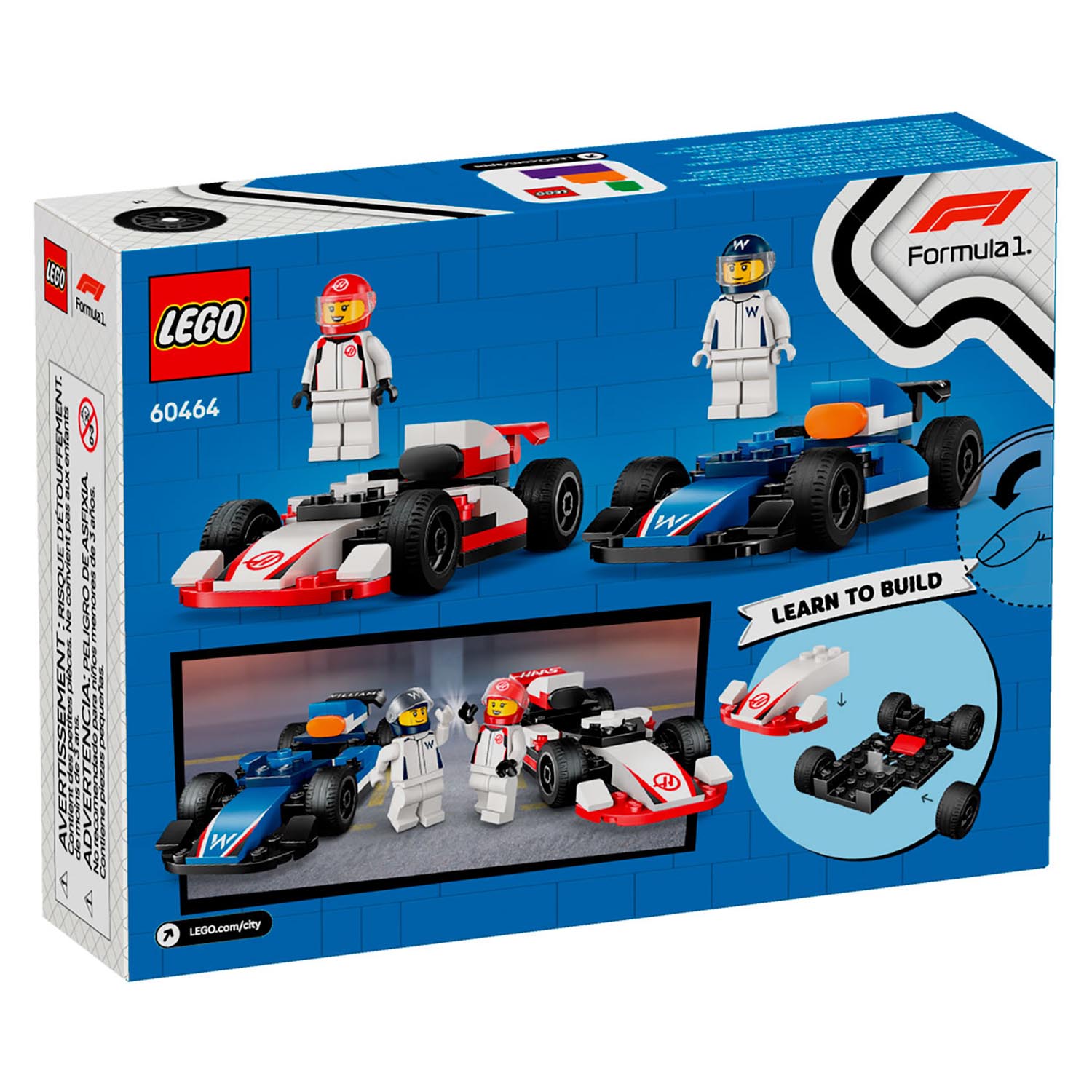 Конструктор детский LEGO City Машины F1 Williams Racing и Haas - фото 9