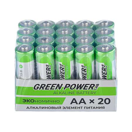 Батарейка GREEN POWERlab LR6 AA Box20 аlkaline 1.5V