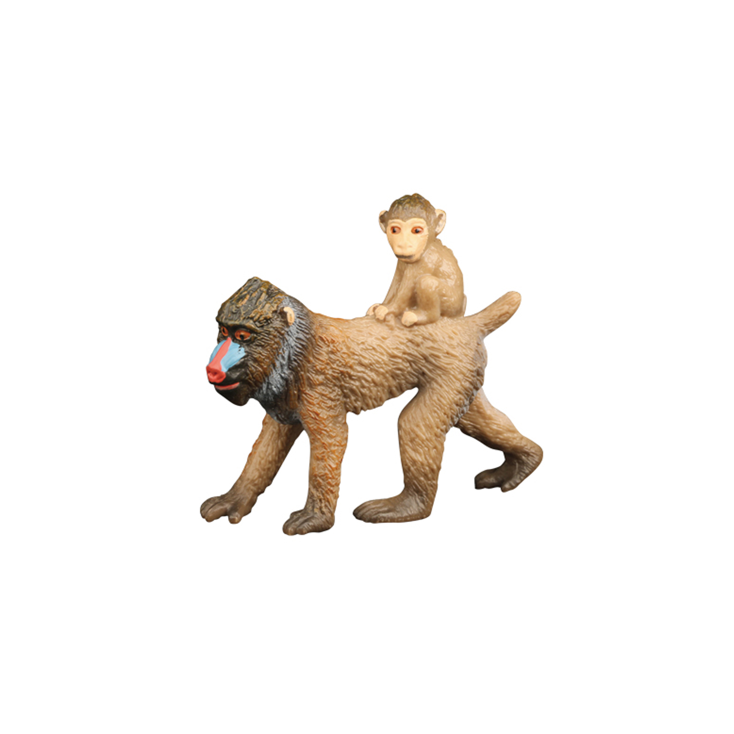 Игрушка фигурка Masai Mara Мир диких животных: Обезьяна Мандрил с детенышем MM211-162 - фото 3