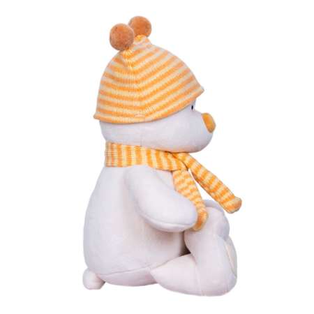 Мягкая игрушка KULT of toys плюшевый медведь masha в подарочной коробке для девочки в шапке 30см