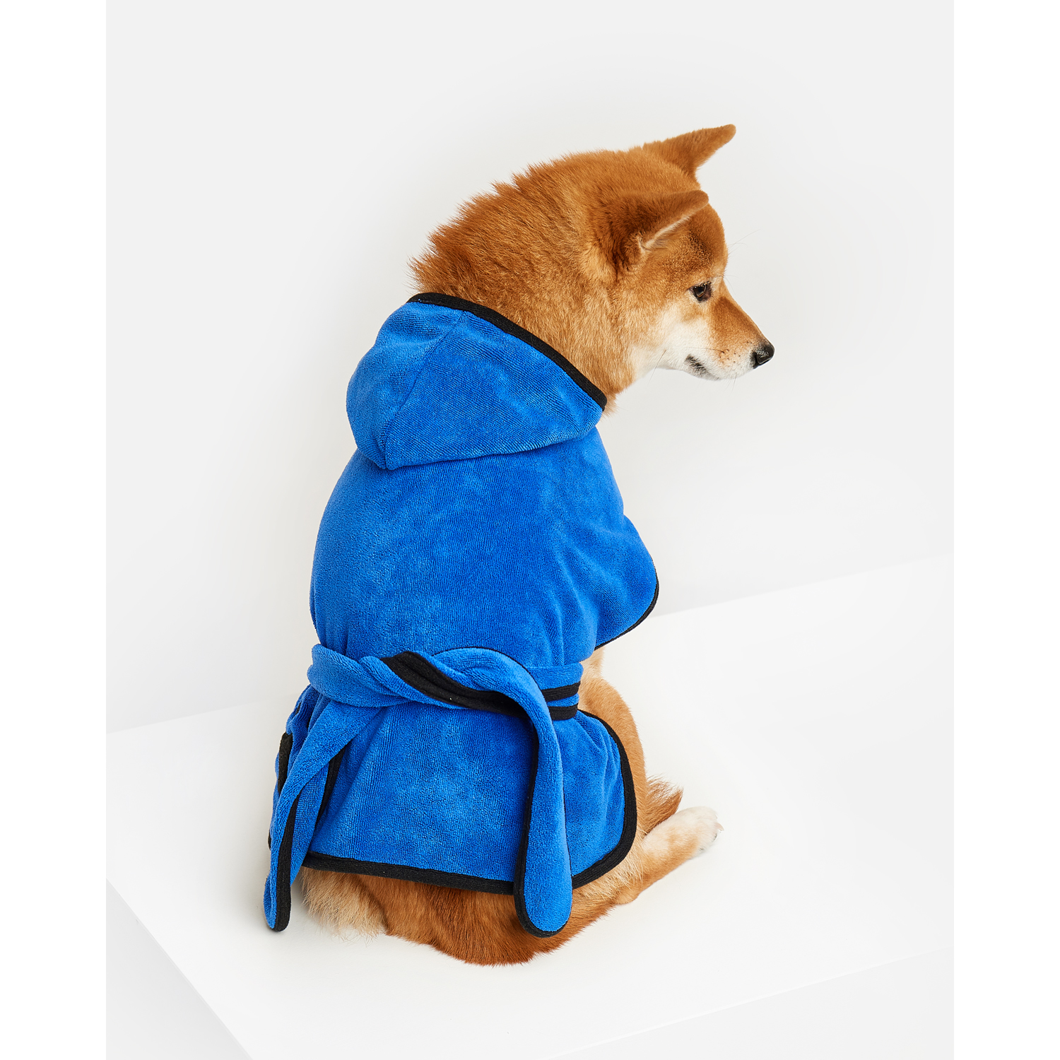 Полотенце-халат для собак Zoozavr 40см Синий - фото 8