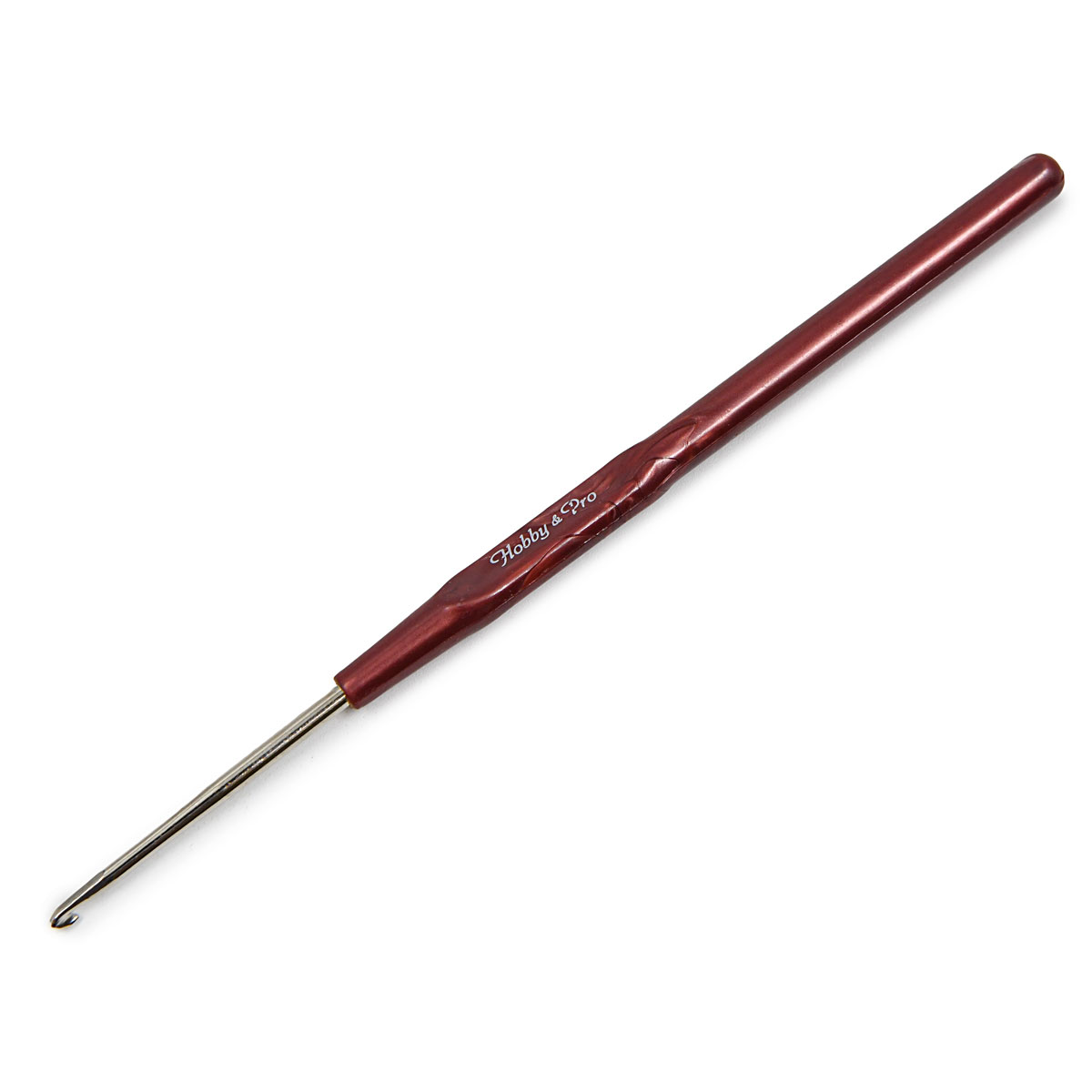 Крючок для вязания Hobby Pro металлический с пластиковой ручкой для тонкой пряжи 2 мм 14.5 см 955200 - фото 2