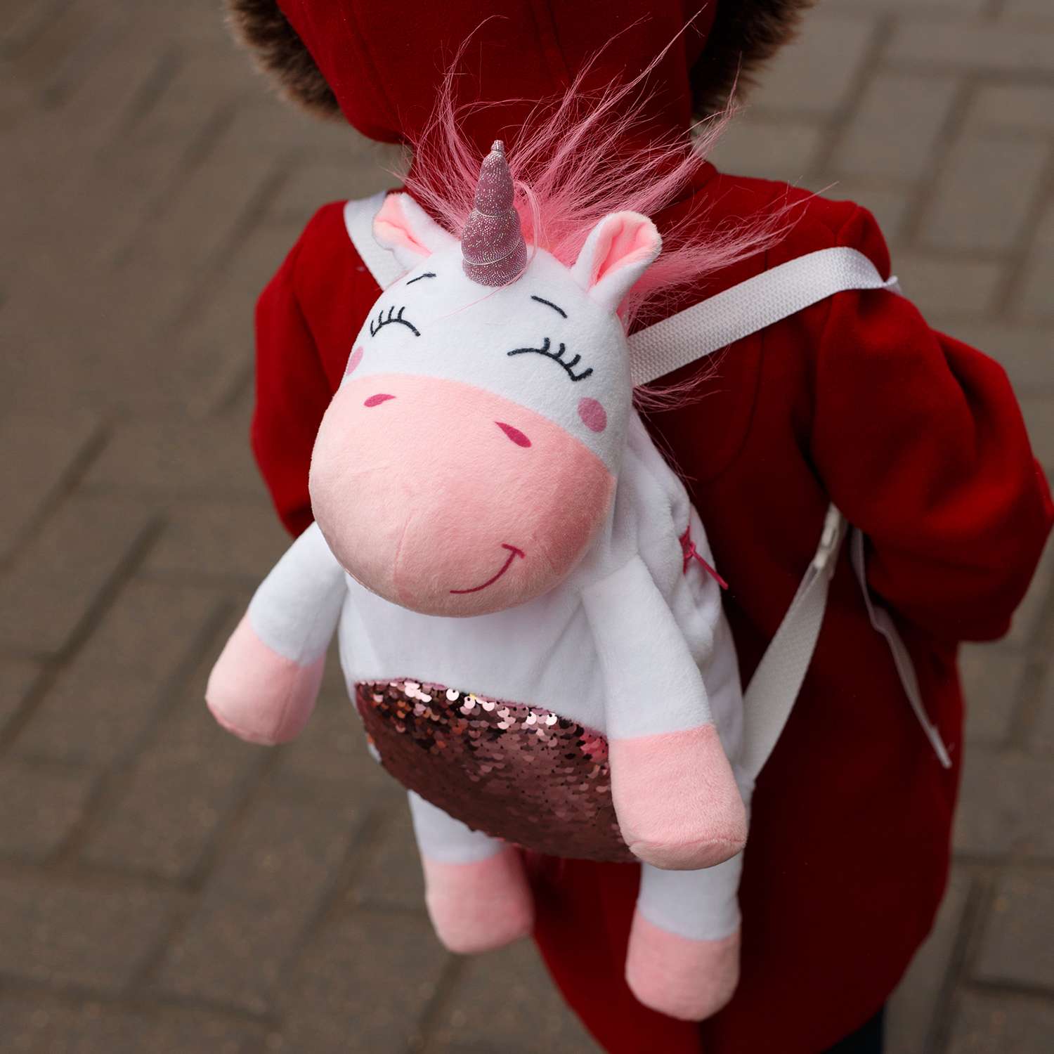 Рюкзак Играмир Детский розовый с пайетками Единорог - фото 5