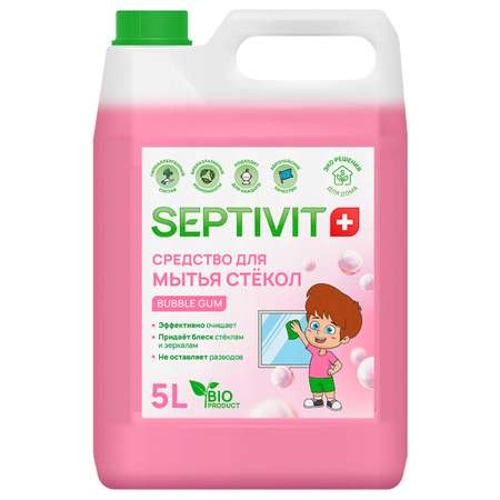 Средство для стекол и зеркал SEPTIVIT Premium Bubble Gum 5л