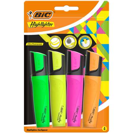 Текстовыделитель Bic Marking Highlighter Flat Pens 4цвета 943652