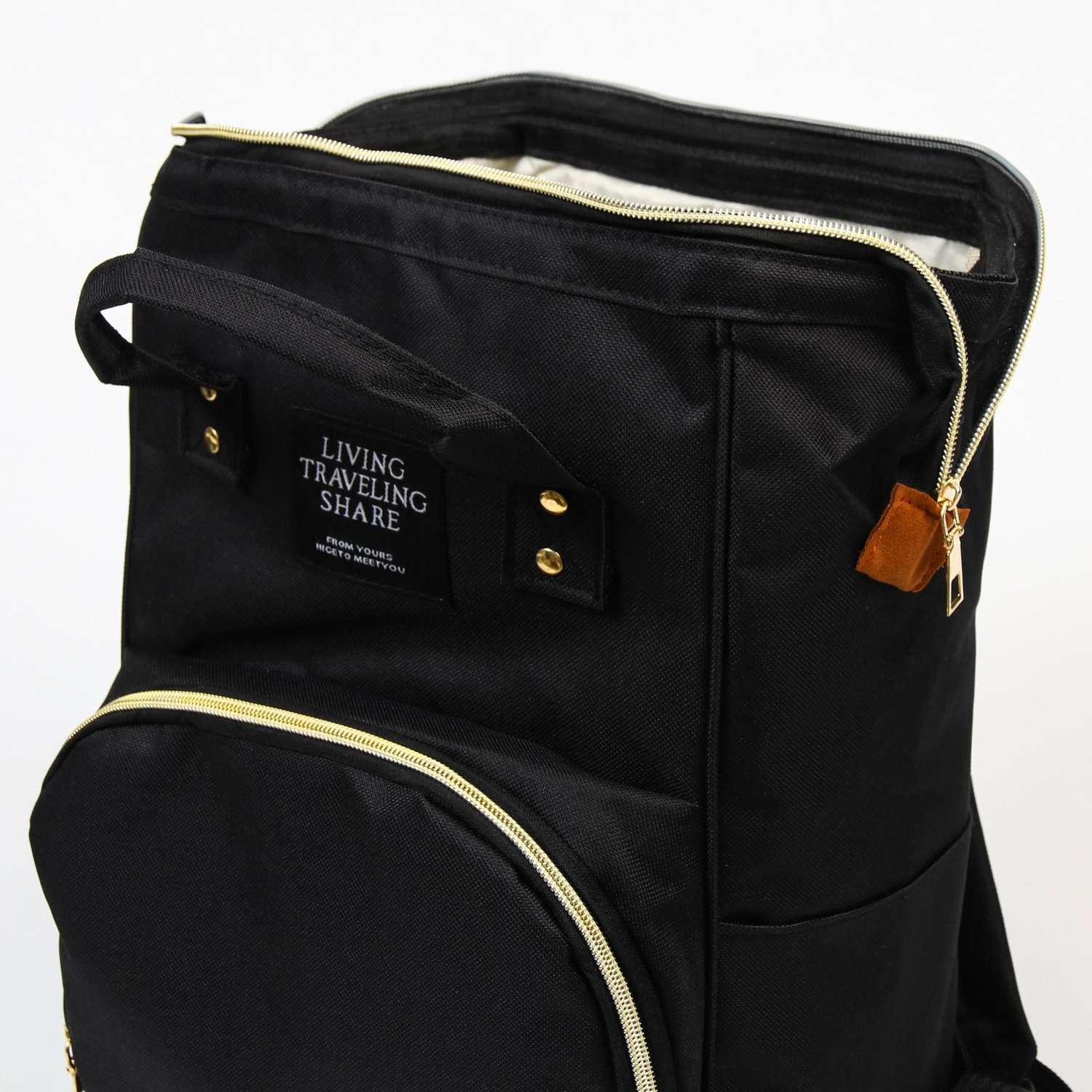 Сумка-рюкзак Sima-Land для хранения вещей малыша цвет черный - фото 7