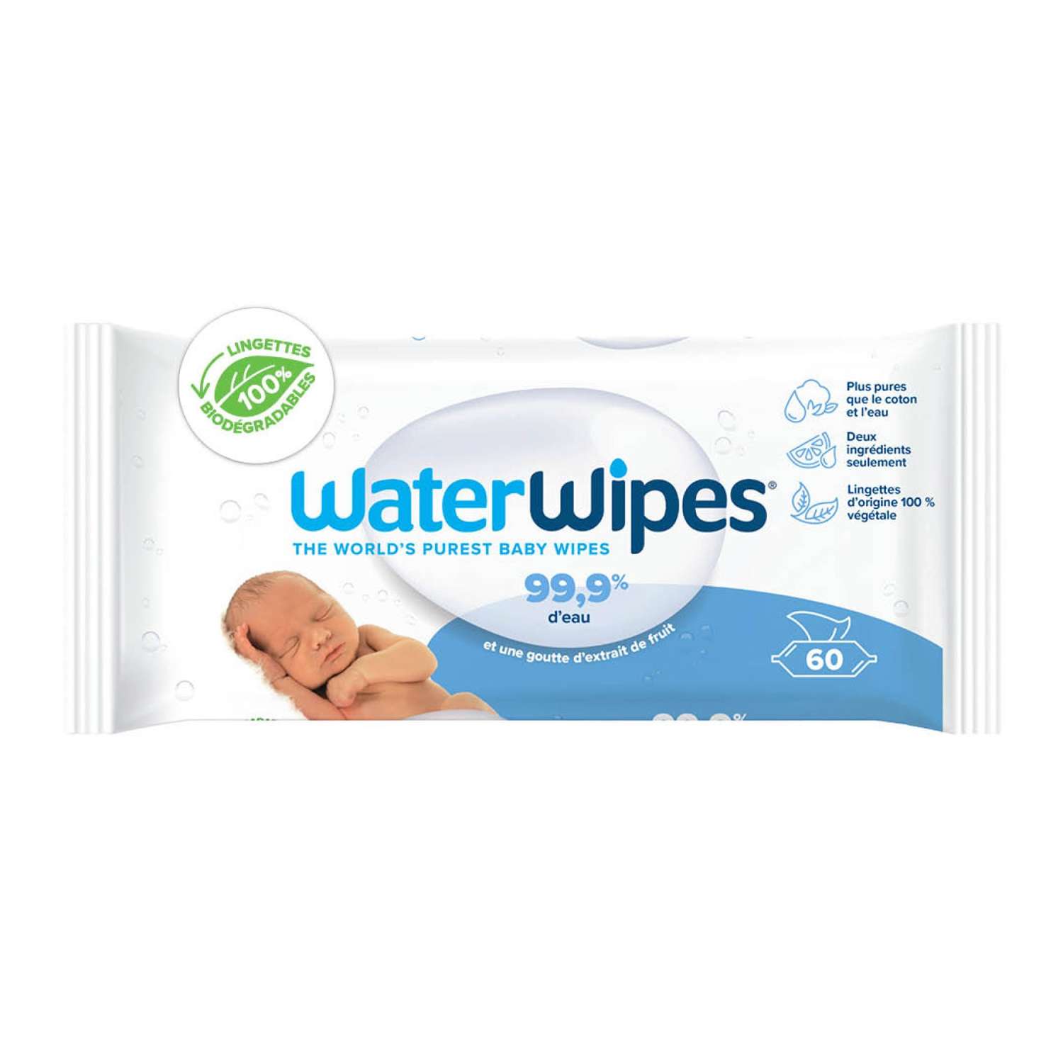 Влажные салфетки WaterWipes детские 60 шт - фото 1