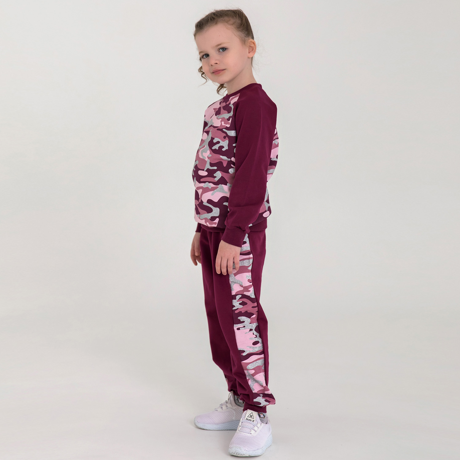 Костюм Babycollection 00029234сливовый розовый серебристый - фото 2