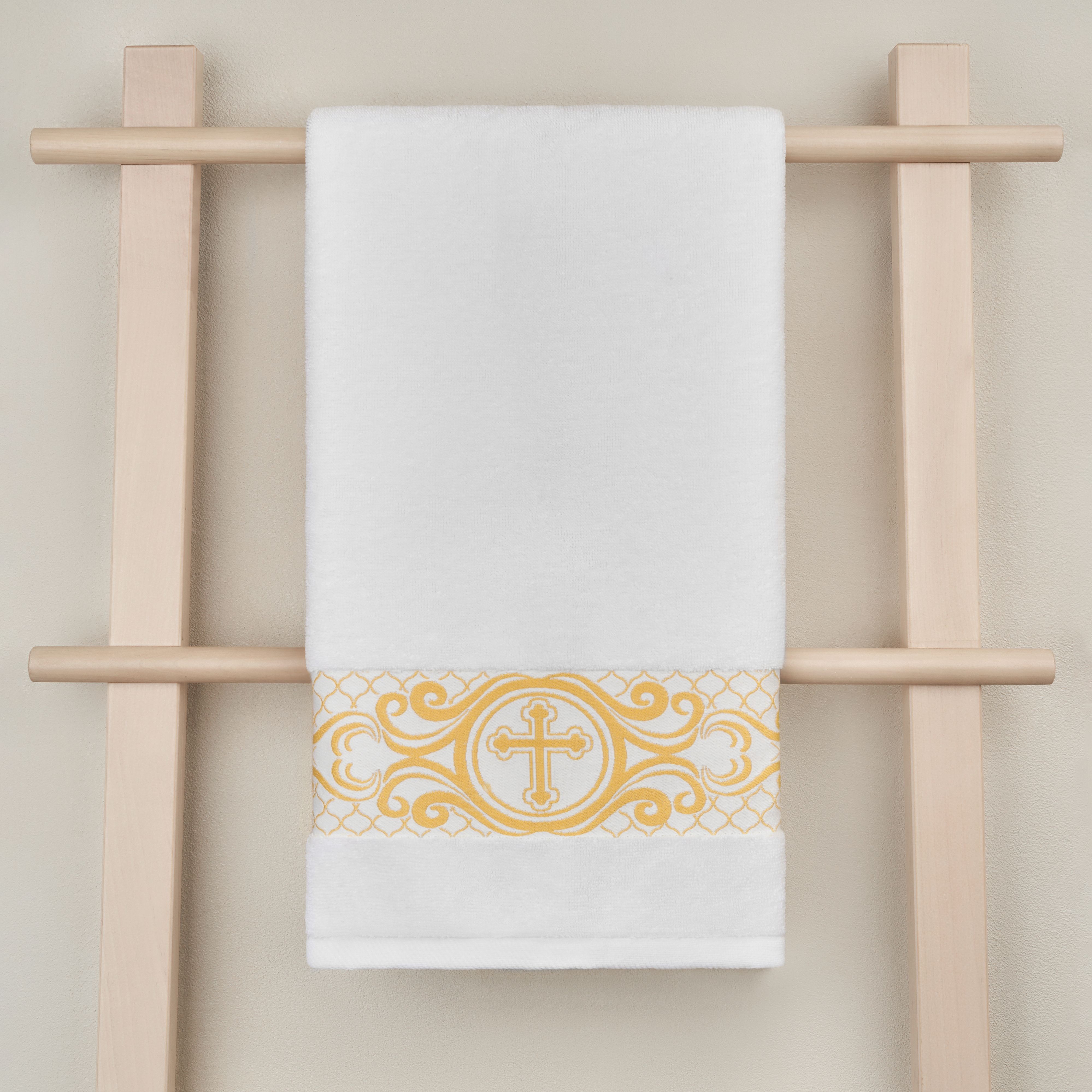 Полотенце Arya Home Collection крестильное махровое 50x90 с вышивкой - фото 1