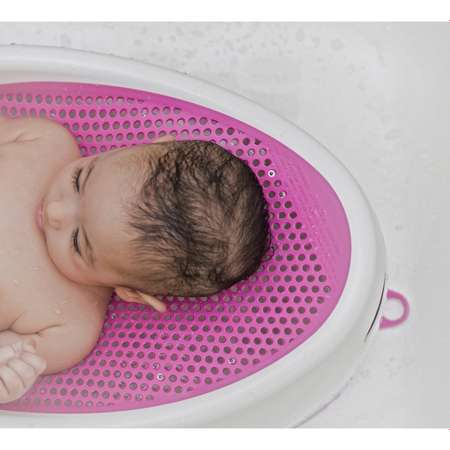 Лежачок-горка для купания детей Angelcare Bath Support розовый