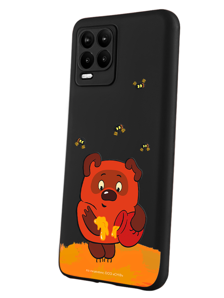 Силиконовый чехол Mcover для смартфона Realme 8 Pro Союзмультфильм Медвежонок и мед - фото 1