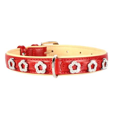 Ошейник для собак CoLLar Brilliance Цветочек двойной Красный 48913