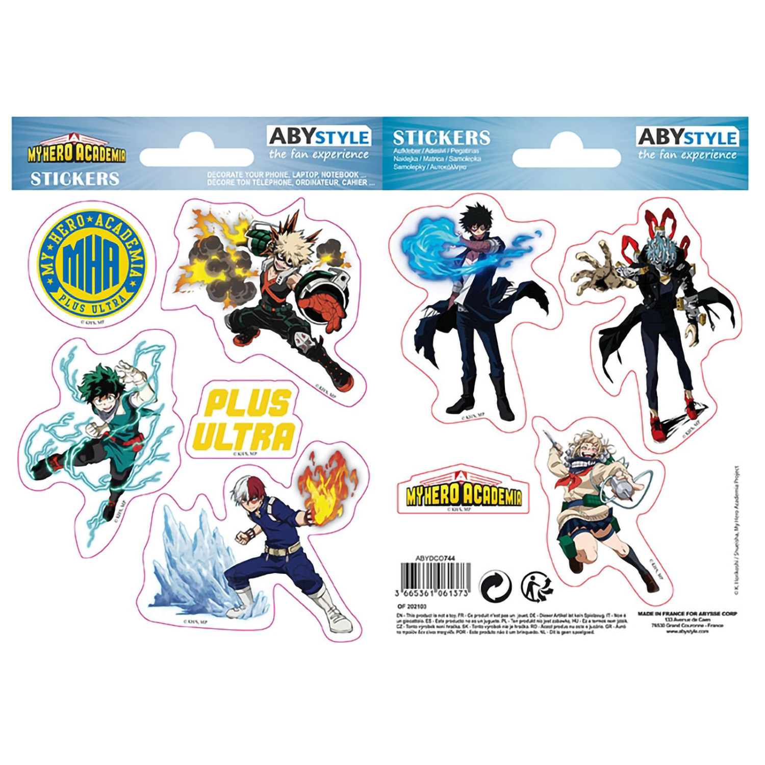 Наклейки ABYStyle My Hero Academia - Stickers - 16x11cm/ 2 Sheets - Heroes Villains X5 ABYDCO744 - фото 2