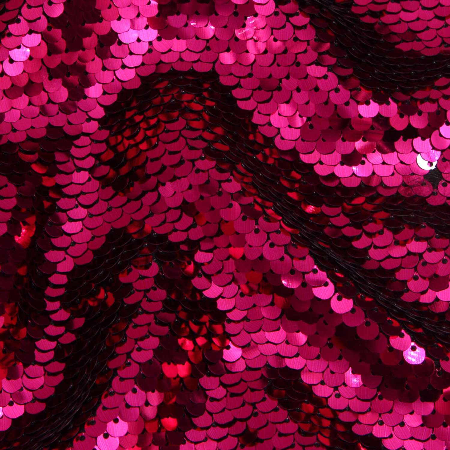 Ткань Astra Craft с двухсторонними пайетками ярко-розовый серебро 65х50 см - фото 2