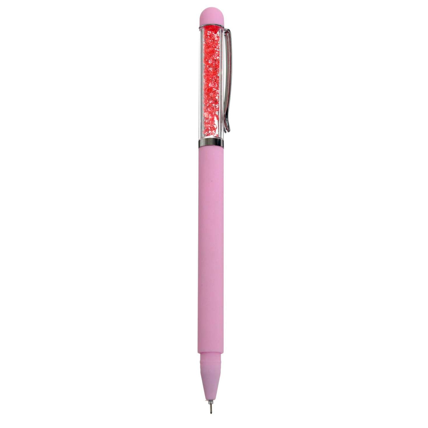 Ручка Sima-Land гелевая 0.5 мм синяя «Стразы розовые» - фото 2