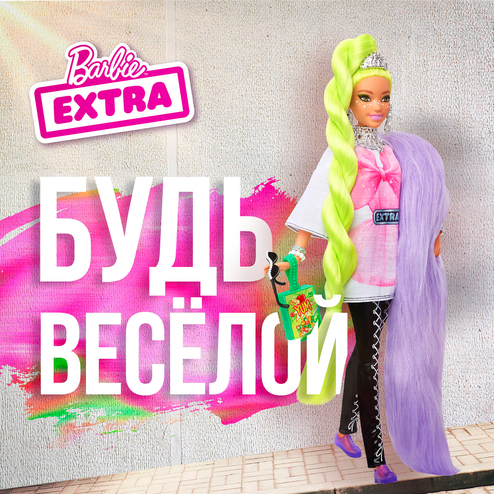 Кукла Barbie Экстра с зелеными неоновыми волосами HDJ44 HDJ44 - фото 9