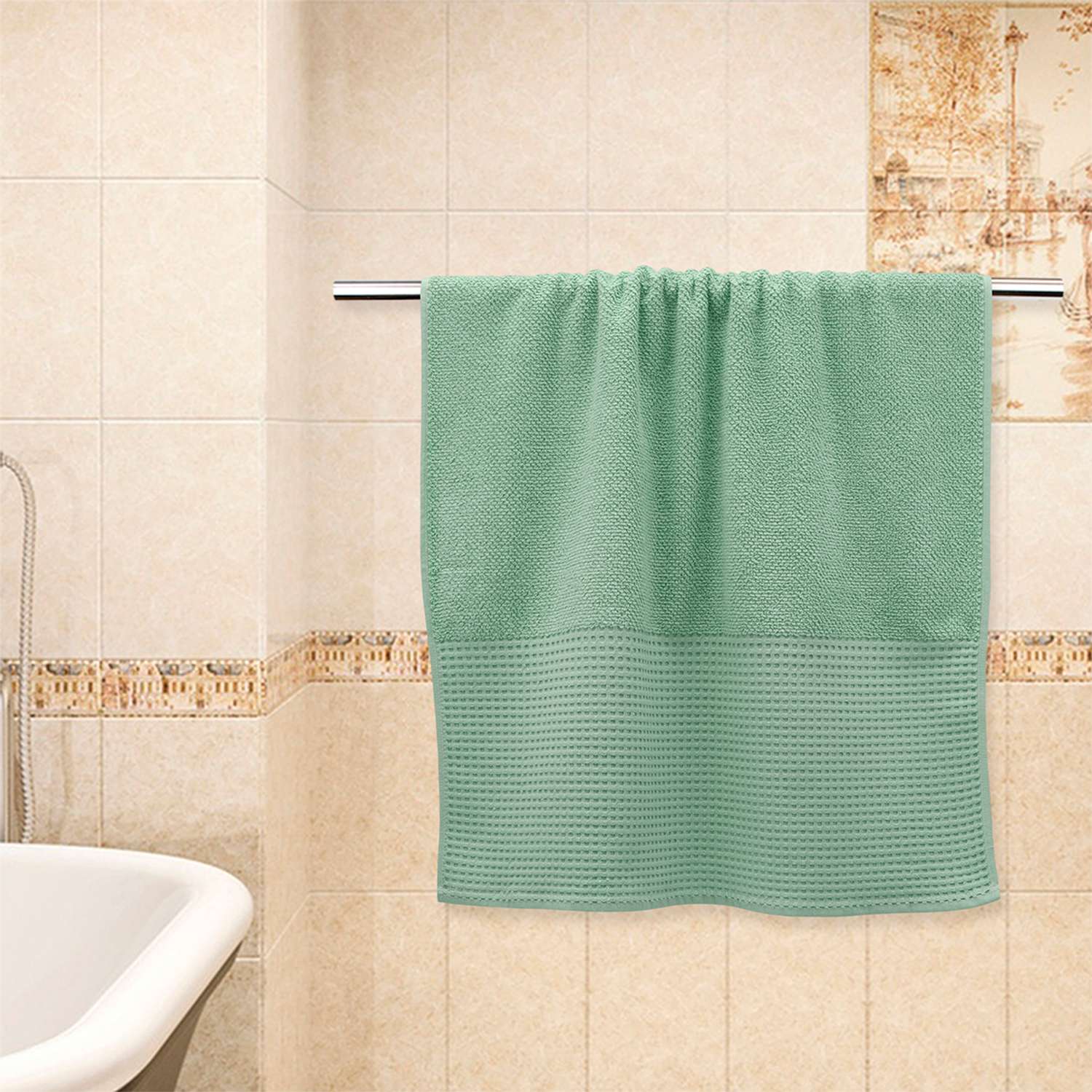 Махровое полотенце Bravo Альмира L 70х130 см зеленое - фото 3