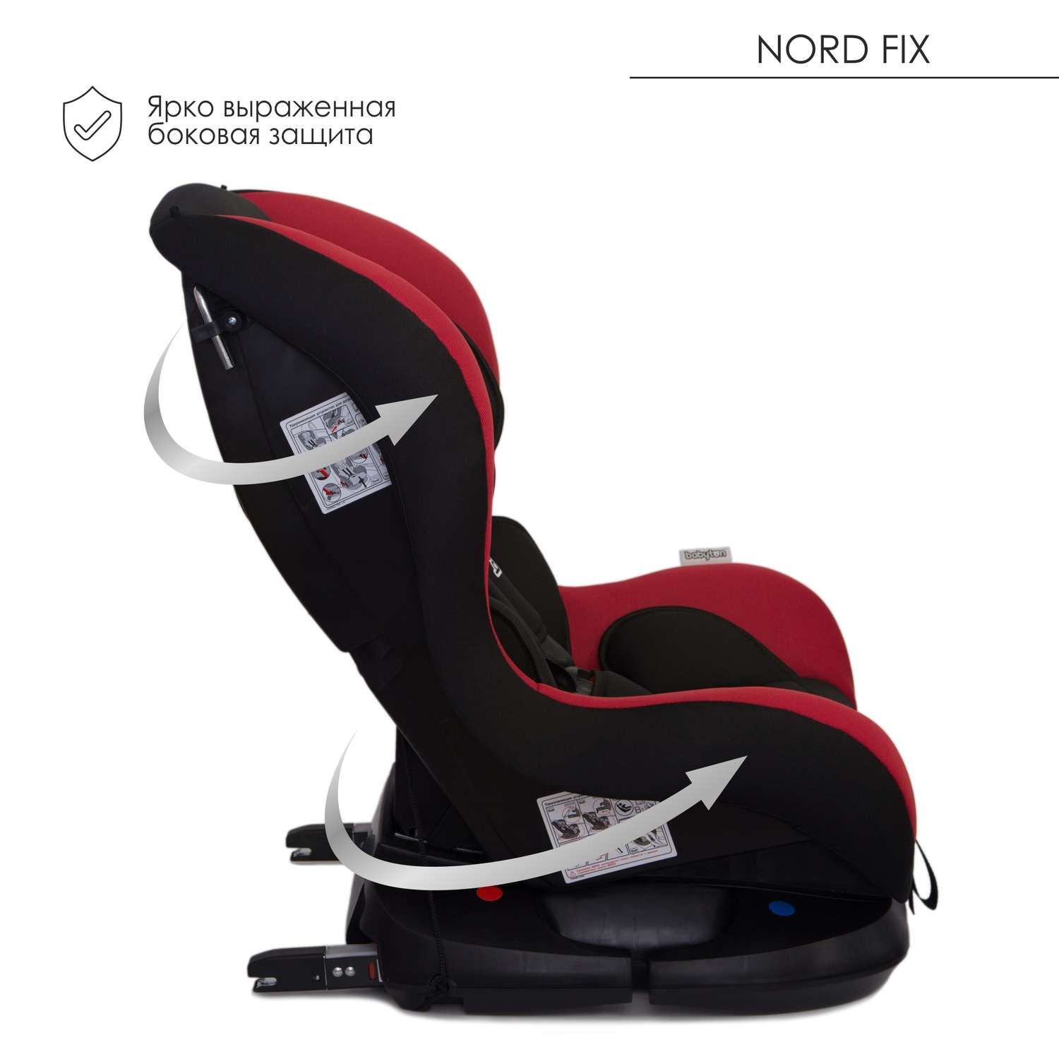 Автокресло Babyton Nord Fix Black-Red - фото 3