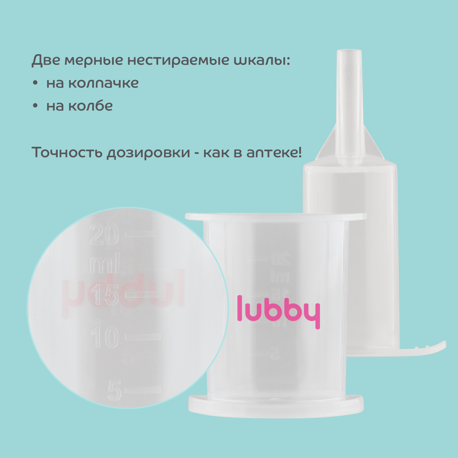 Дозатор-шприц Lubby для введения лекарств жидкостей с мерным  стаканчиком-колпачком от 0 мес купить по цене 330 ₽ в интернет-магазине  Детский мир