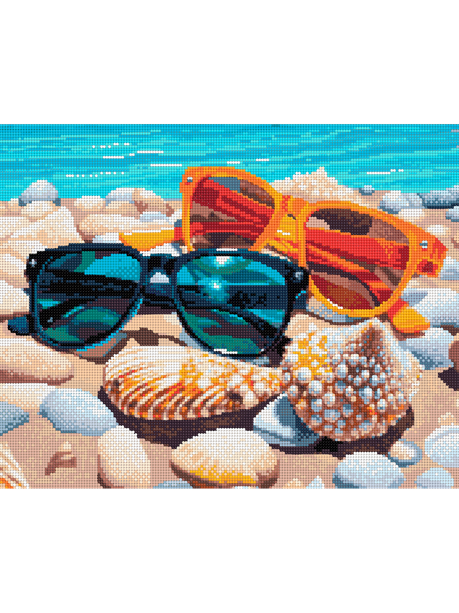Алмазная мозаика Art on Canvas холст на деревянном подрамнике 40х50 см Солнечный пляж - фото 2