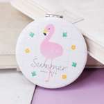 Зеркало карманное iLikeGift Flamingo summer one white с увеличением