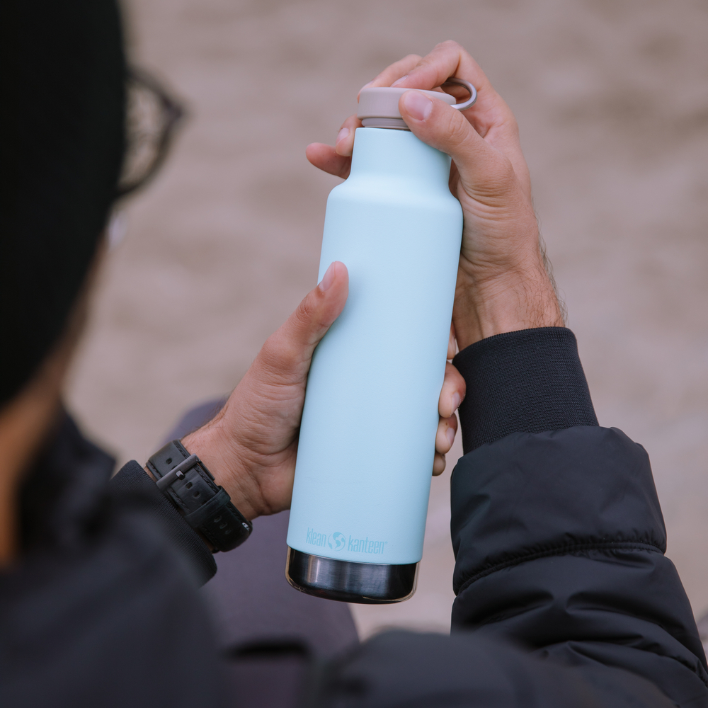 Термобутлыка Klean Kanteen Insulated Classic 20oz Blue Tint 592 мл - фото 8