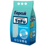 Наполнитель для кошачьих туалетов Барсик Tofu Морской Бриз комкующийся 4.54л