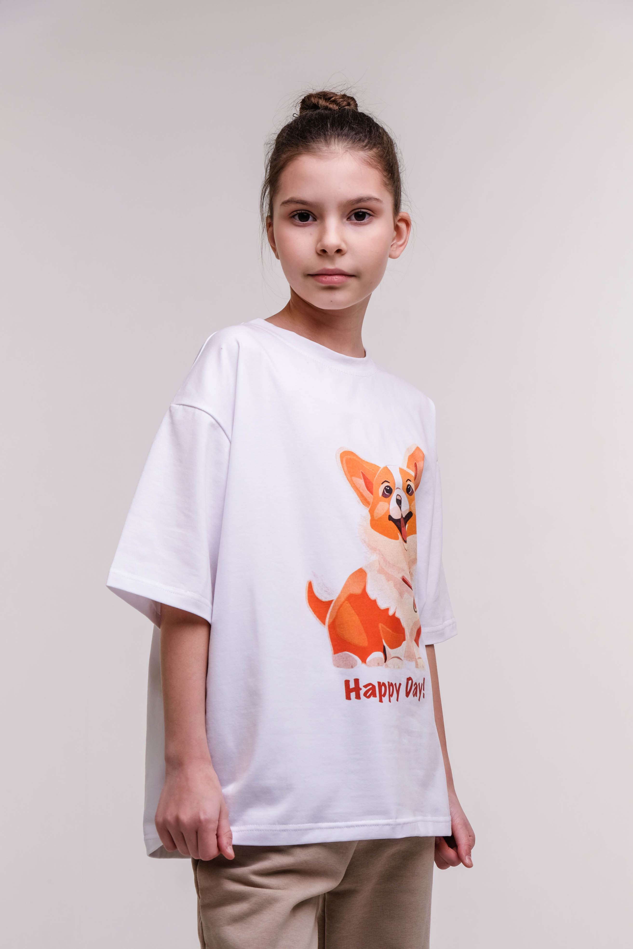 Футболка IRINA EGOROVA FUT-Kids-print-Corgi_белый - фото 7