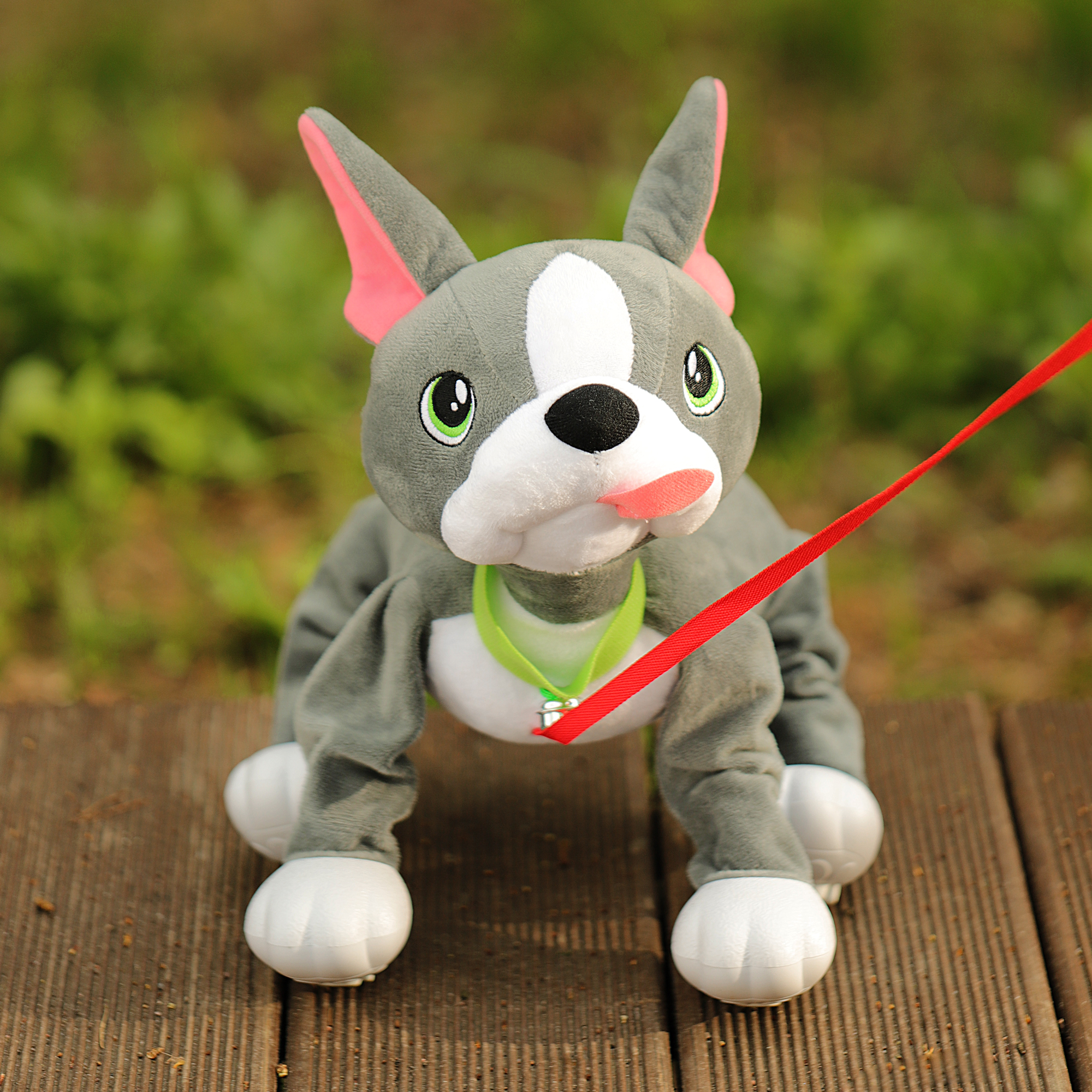 Интерактивная игрушка Собачка-Шагачка Французский бульдог на поводке - фото 14
