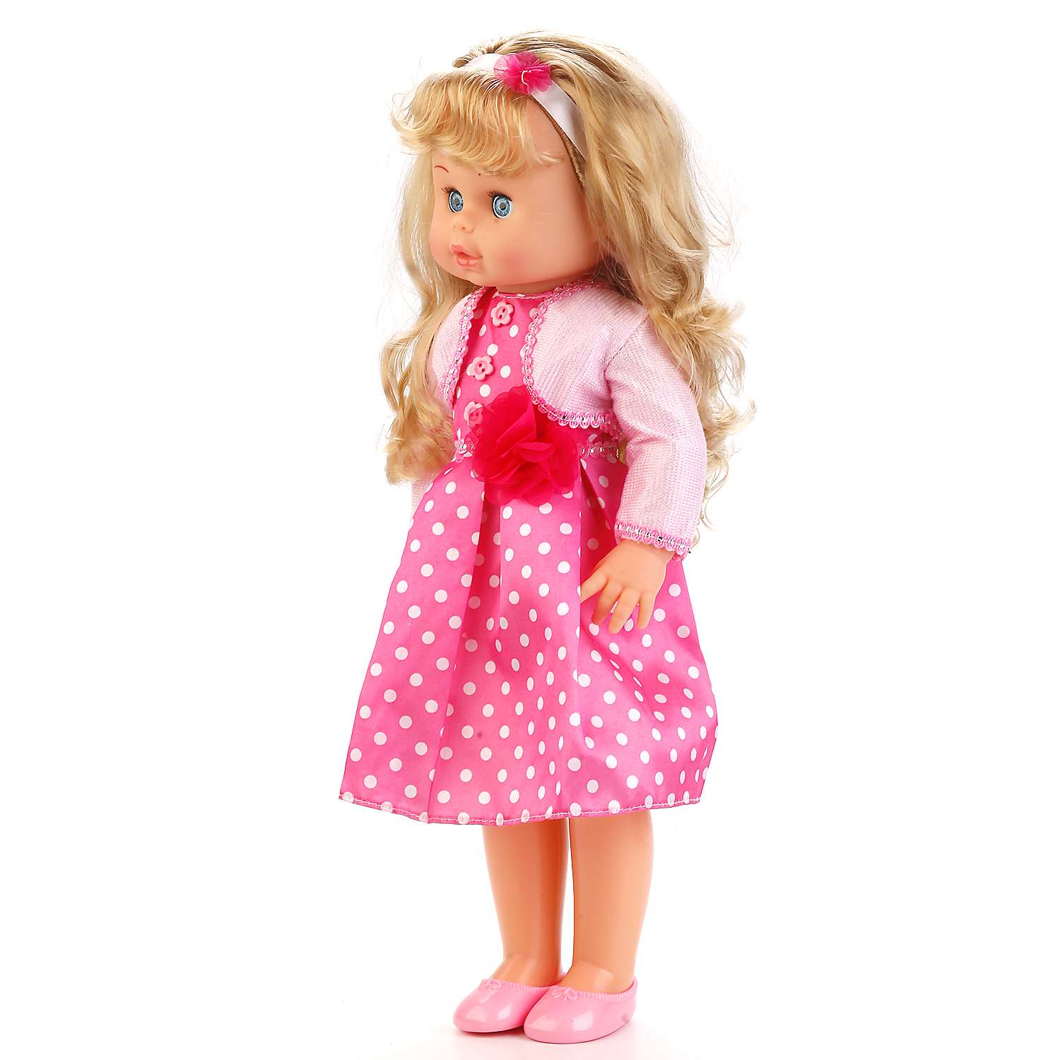 Кукла Карапуз интерактивная в розовом платье (POLI-15-A-RU) 236475 - фото 3