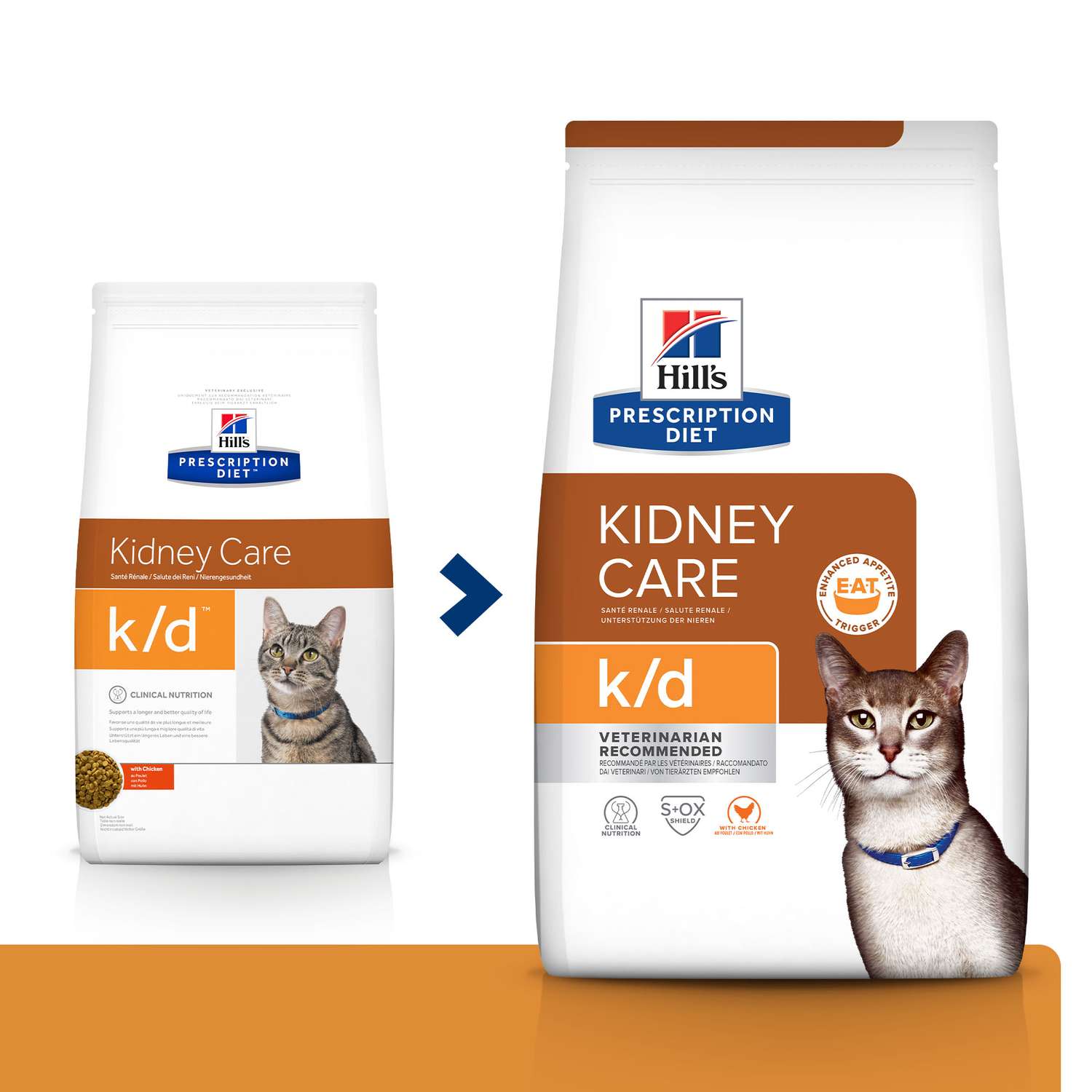 Корм для кошек HILLS 5кг Prescription Diet k/d Kidney Care для здоровья почек с курицей сухой - фото 2