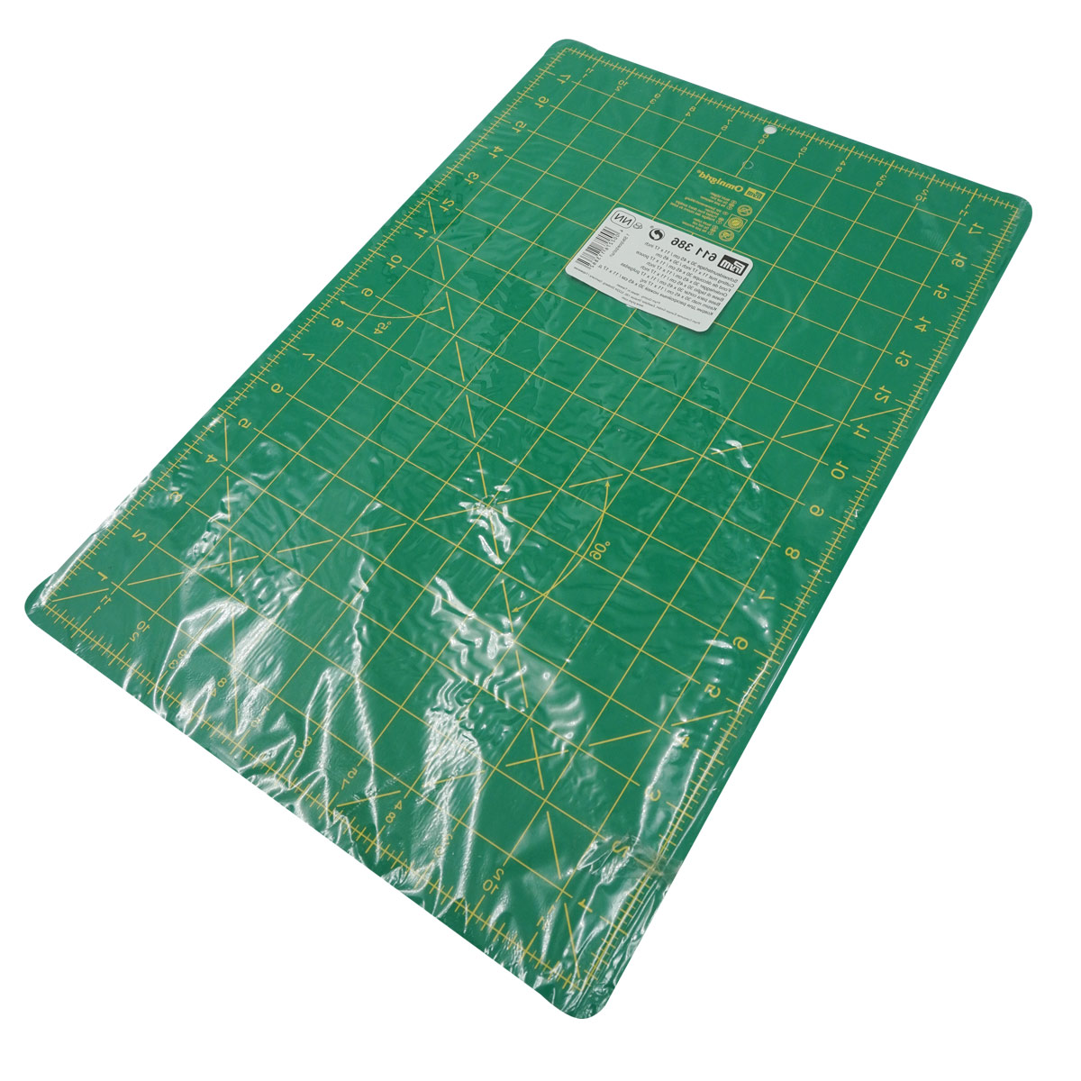 Коврик - подложка раскройный Prym мат для резки ткани бумаги самовосстанавливающийся с разметкой зеленый 45 х 30 см 611386 - фото 4