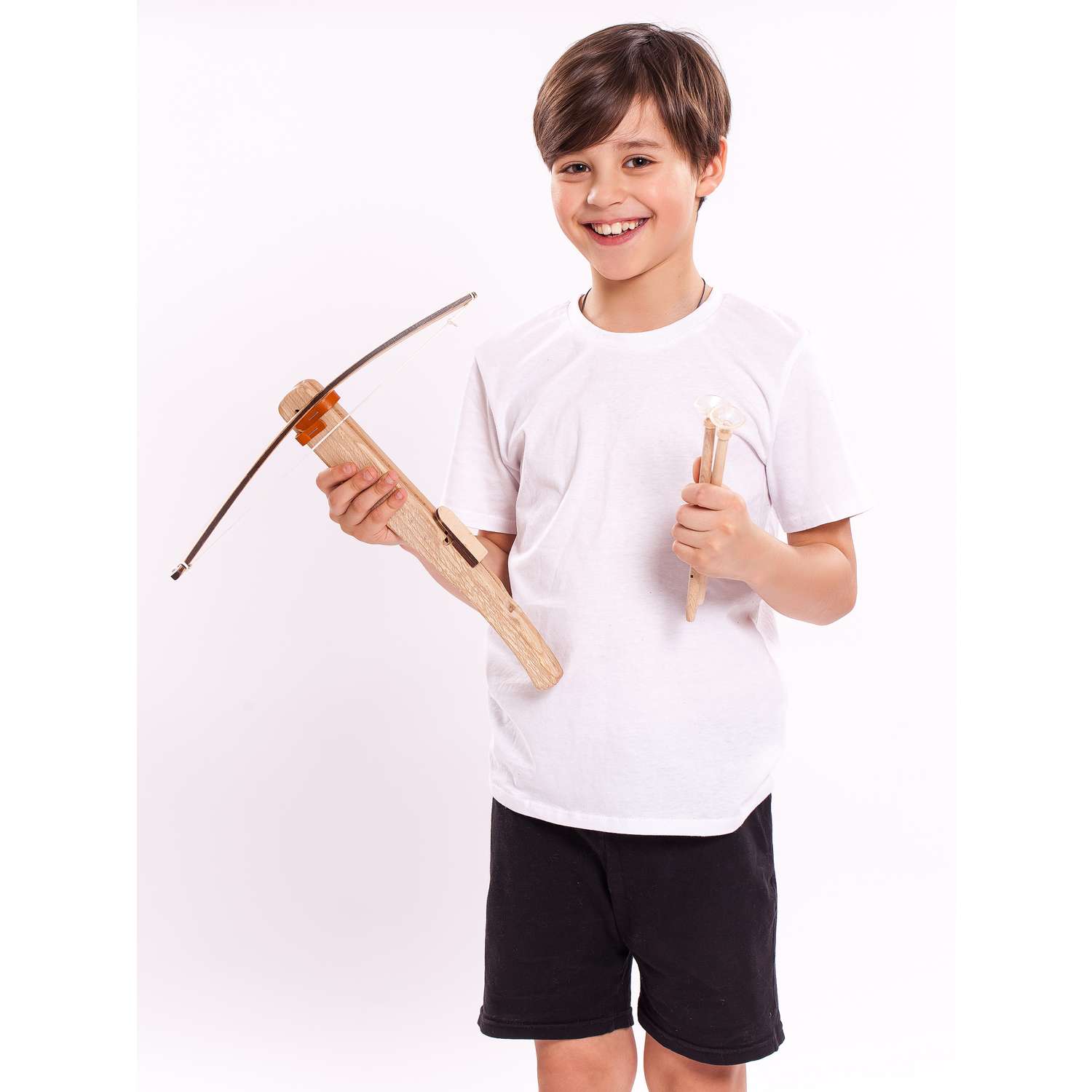 Деревянный арбалет Древо Игр детский с двумя стрелами на присосках - фото 18