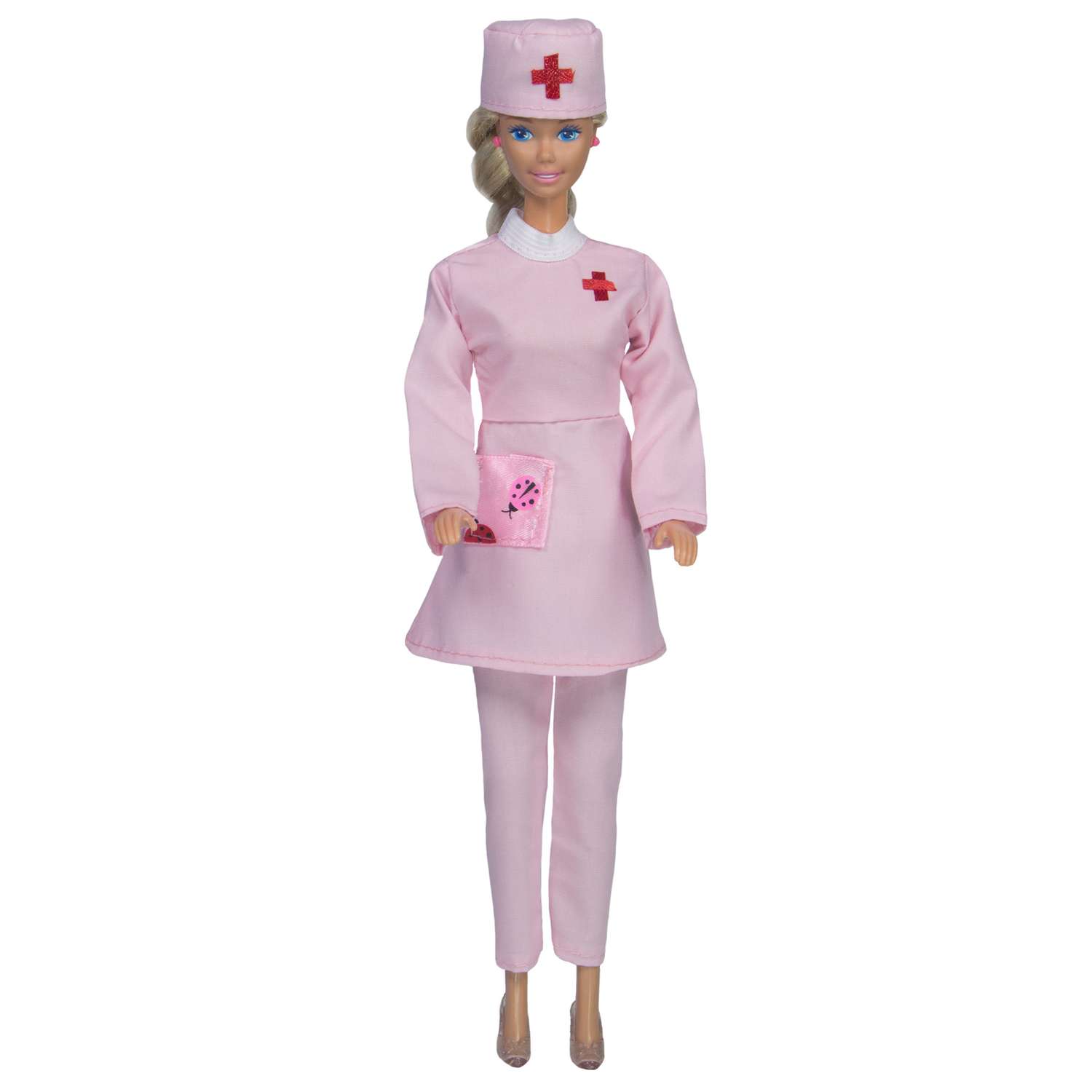 Костюм медсестры Модница для куклы 29 см 4747 розовый 4547розовый - фото 2