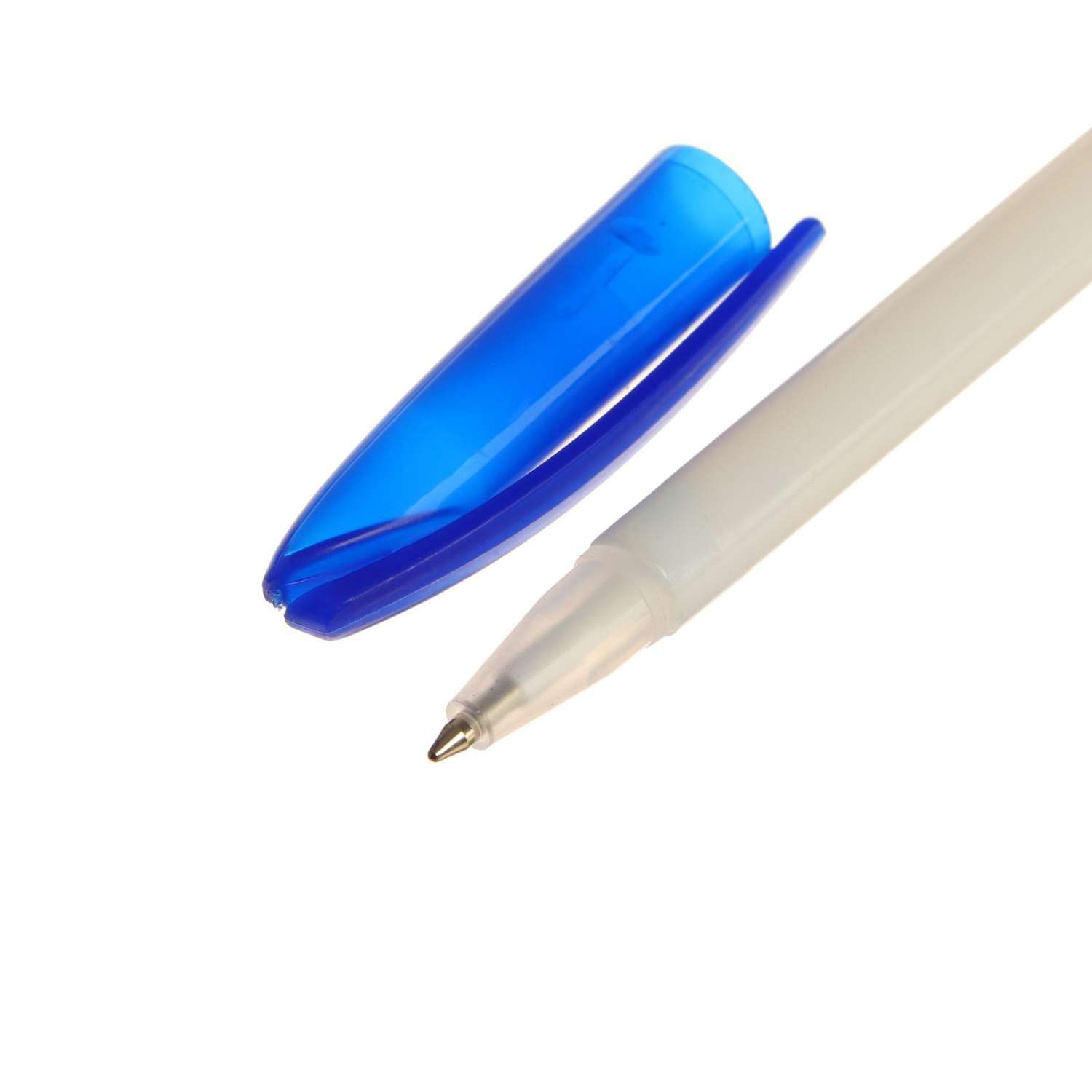 Ручка Calligrata 0.5 мм синяя корпус белый - фото 3