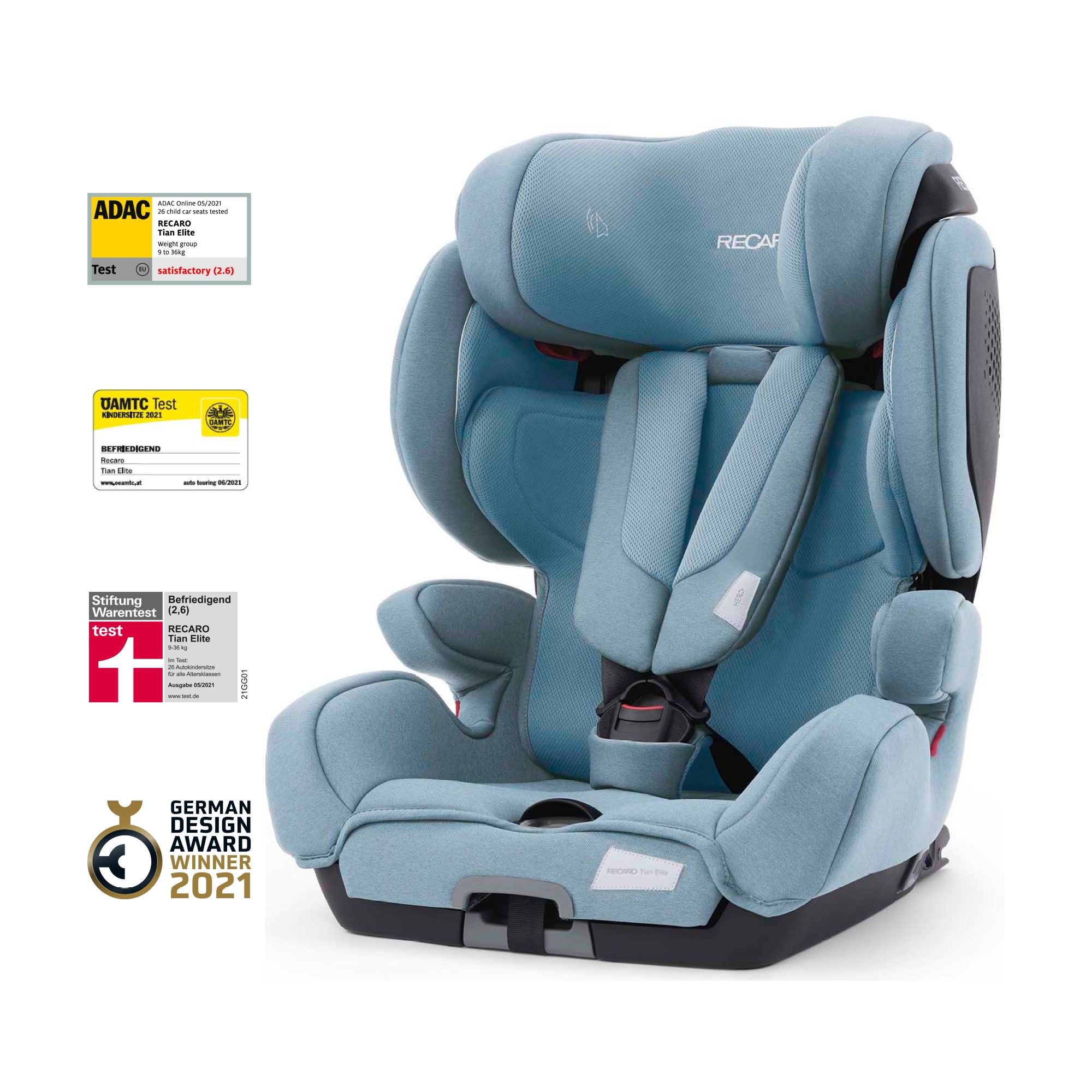 Автокресло Recaro Tian Elite 1/2/3 Prime Frozen blue 00088043340050 - фото 2