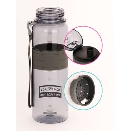Бутылка для воды 500 мл UZSPACE 5025 темно-серый