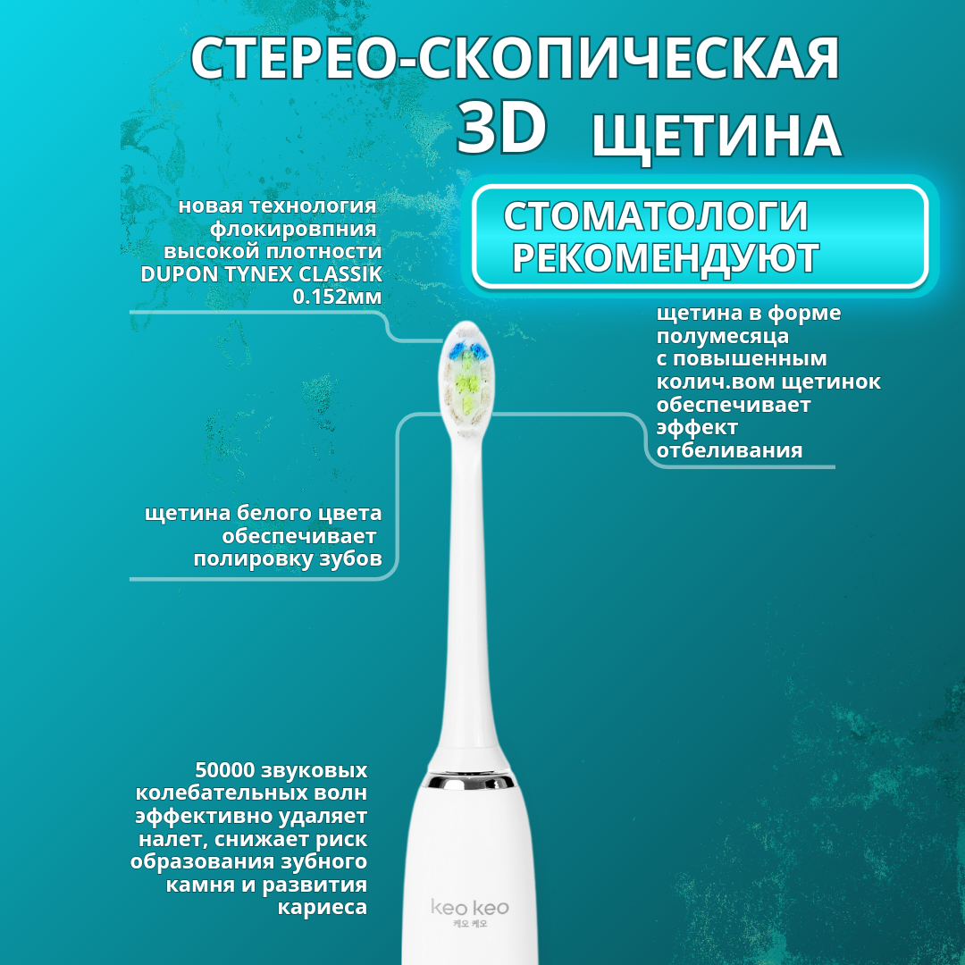 Зубная щетка KEO KEO Электрическая Звуковая Richdent Easycare - фото 4