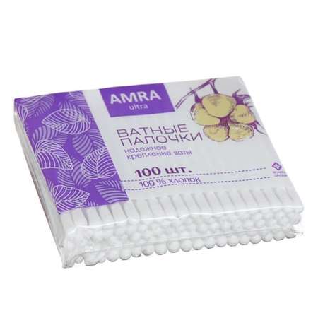 Ватные палочки Amra пакет 100шт