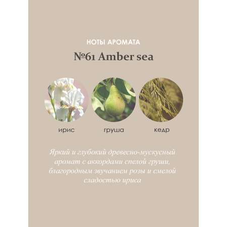 Ароматический диффузор Aroma Republic в стеклянном флаконе 90 мл №61 Amber sea