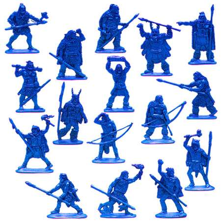 Набор солдатиков Воины и Битвы Первые люди. Кроманьонцы и Неандертальцы цвет синий