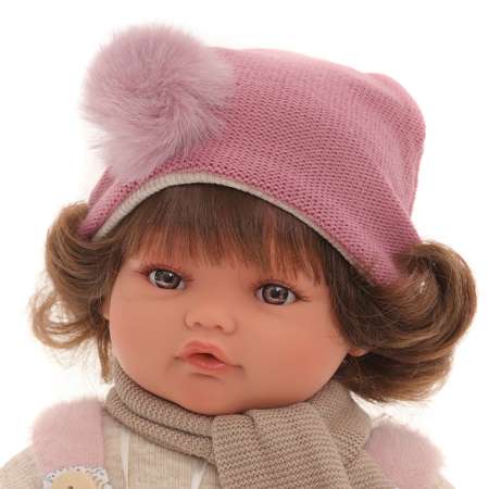 Кукла озвученная Antonio Juan Иса с шарфом 42 см плачет мягконабивная