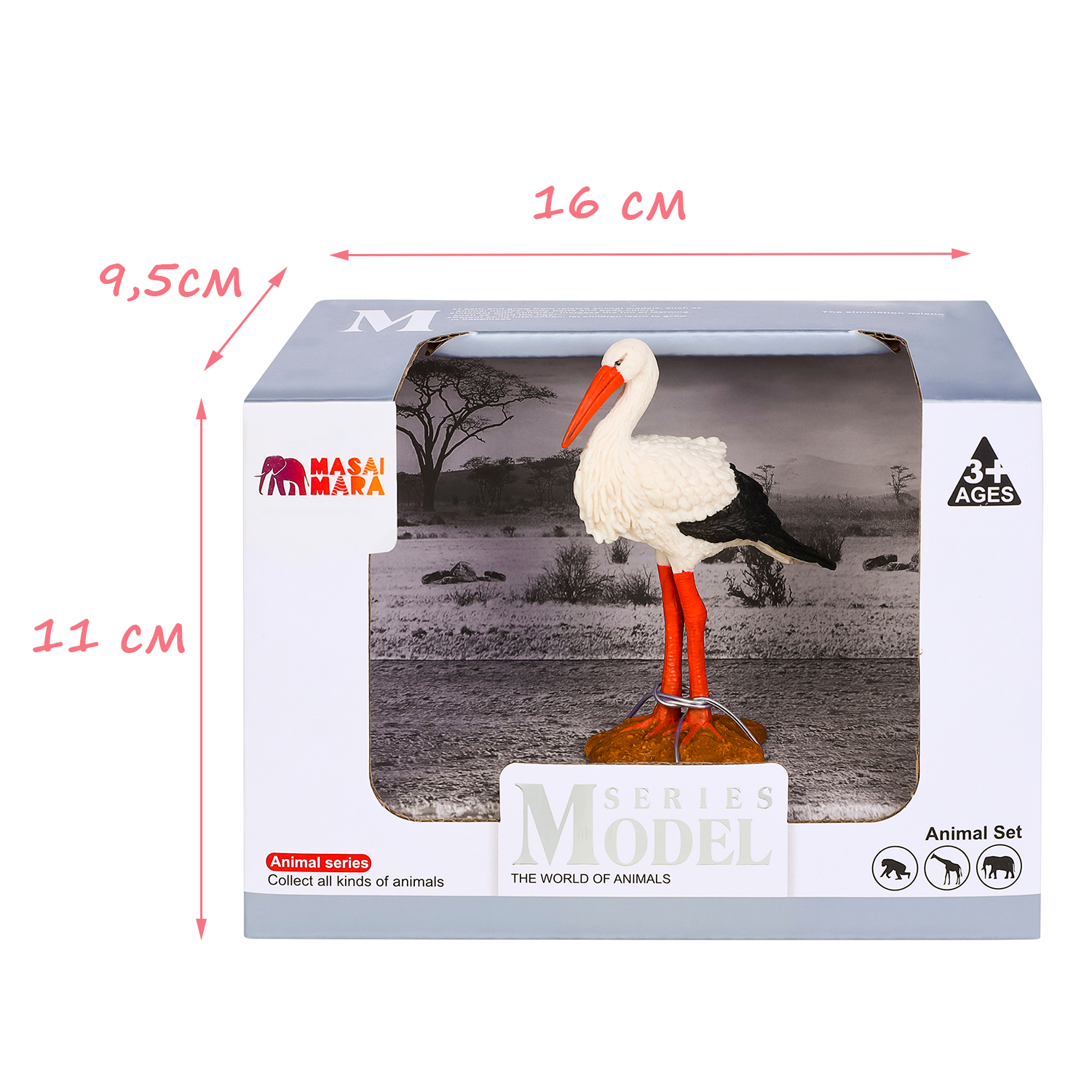 Игрушка фигурка Masai Mara Аист Мир диких животных MM211-152