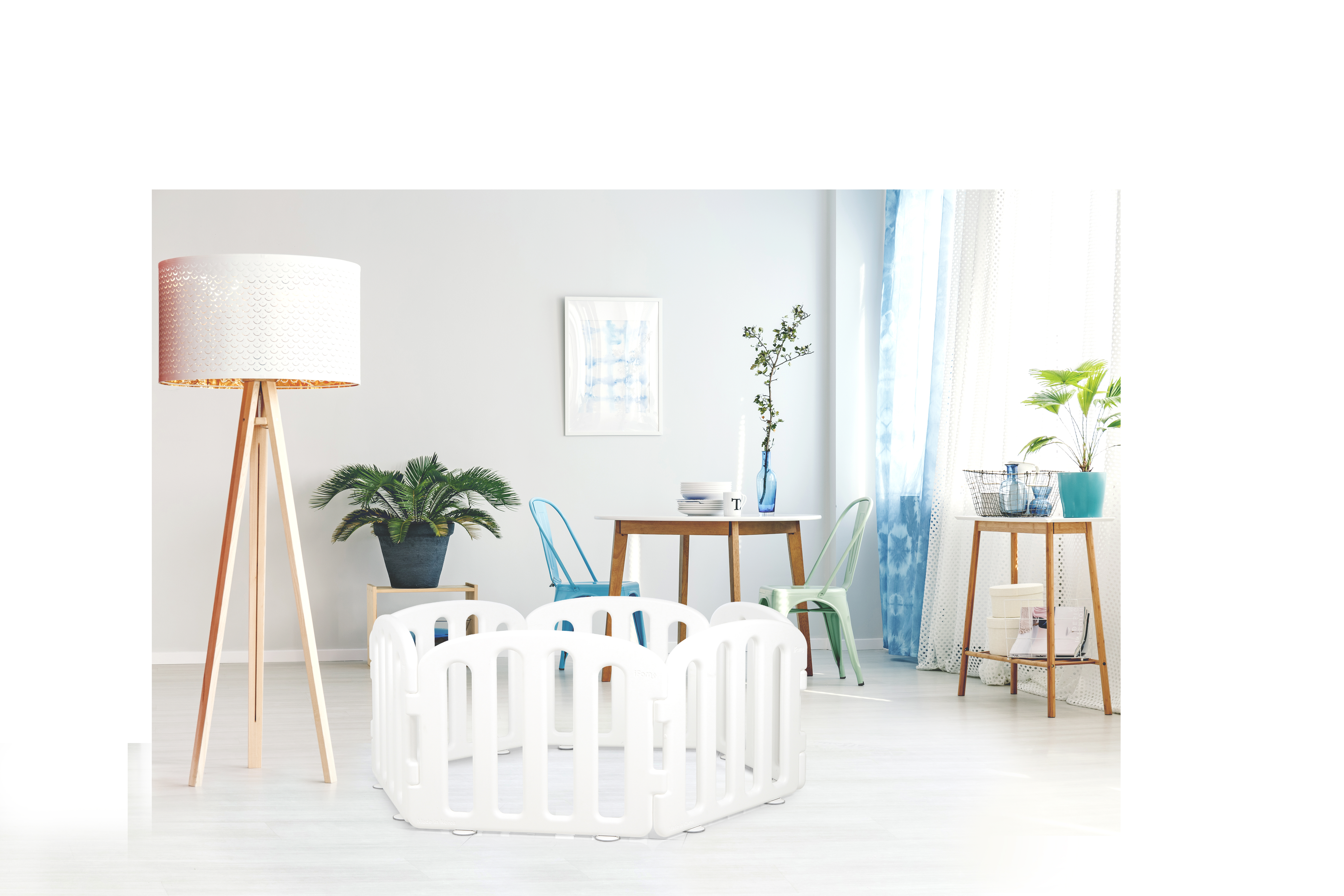 Детский манеж Ifam First Baby Room белый - серый IF-137-1-FBR-WLG10D - фото 6