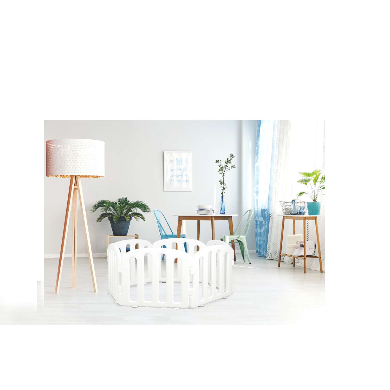 Детский манеж Ifam First Baby Room белый - серый IF-137-1-FBR-WLG10D - фото 6