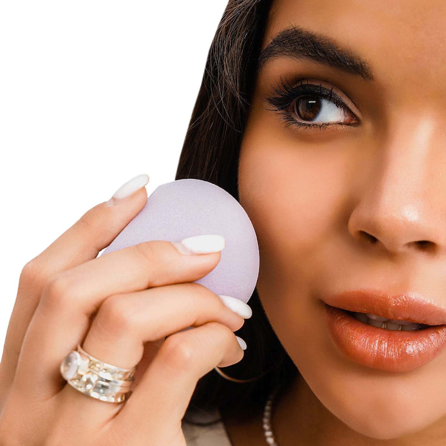 Спонжи для макияжа Beauty4Life в футляре фиолетовые - фото 6