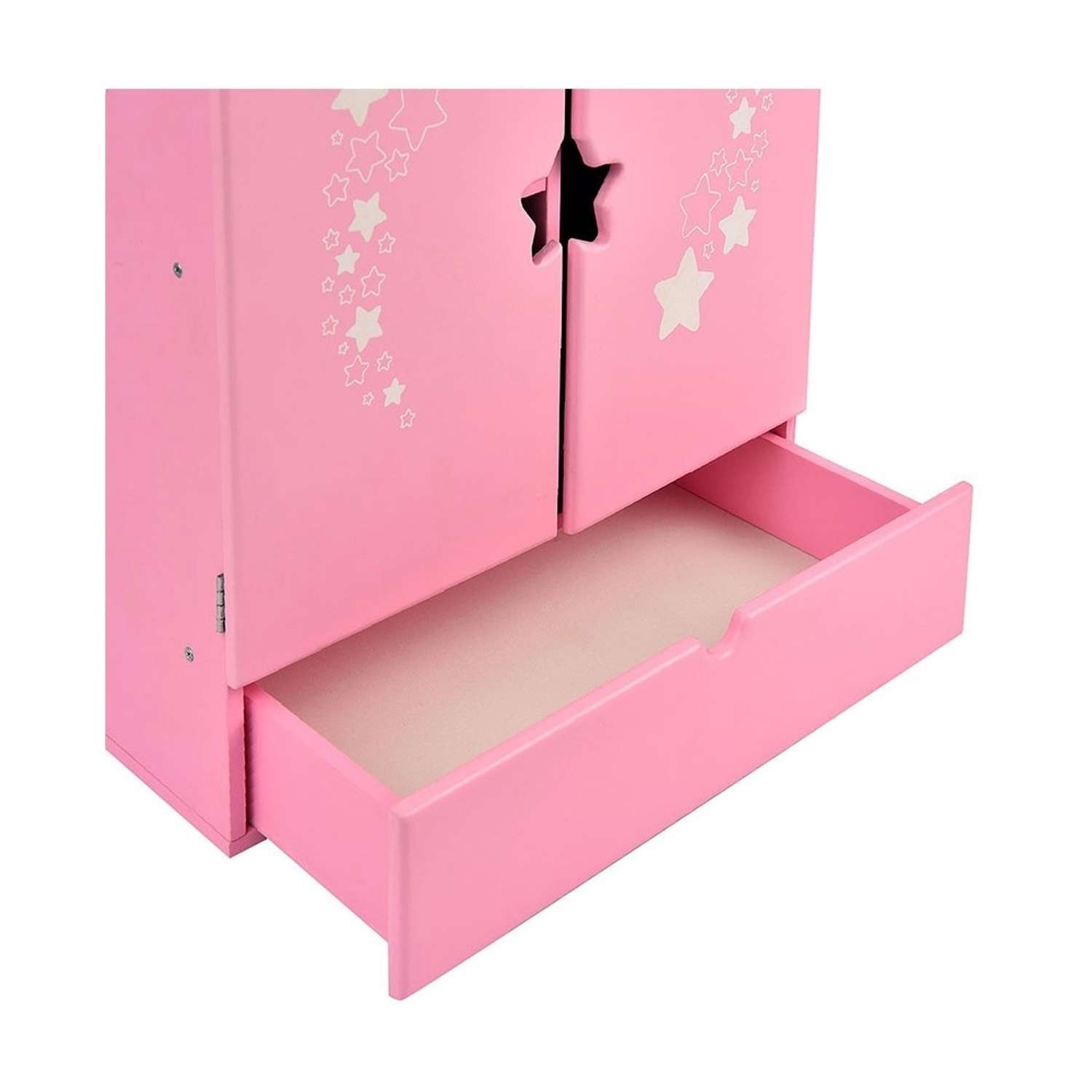 Шкаф для кукол Манюня с звездным принтом Розовый 74219 - фото 2